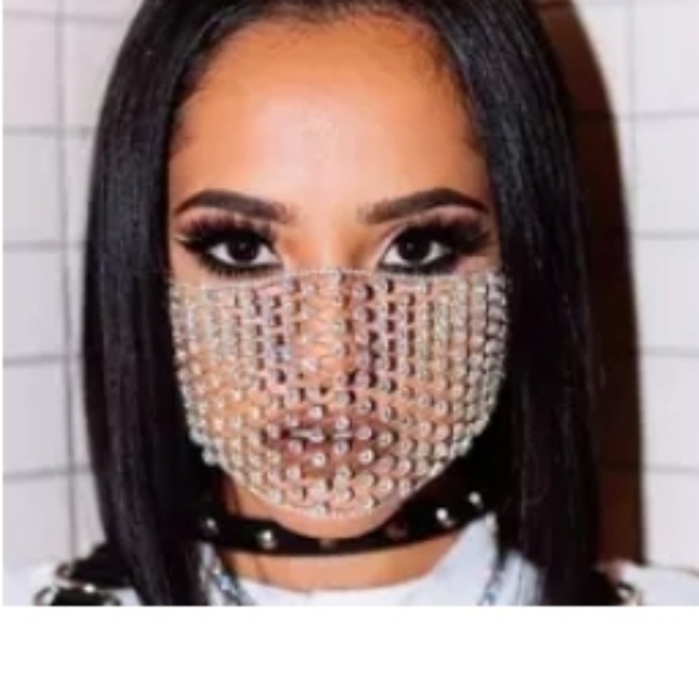 Gold Bling Face Net